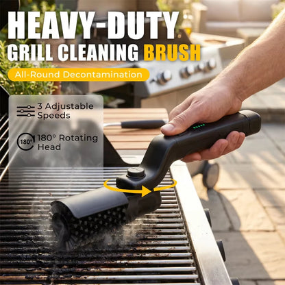 Cordless Electric BBQ Grill Brush for Deep Cleaning Heavy Grease Effortlessly
