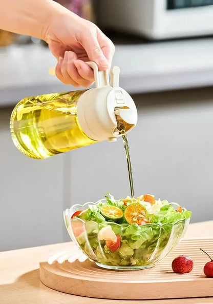 Olive Oil Mist Spray Bottle with Auto Lid for Precise Mess Free Cooking