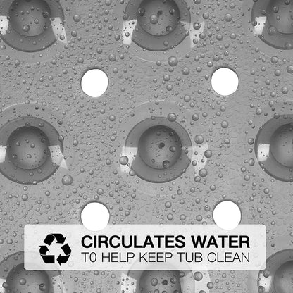 Nonslip Bathtub Mat with Suction Cups and Drain Holes for Safe Footing Every Shower