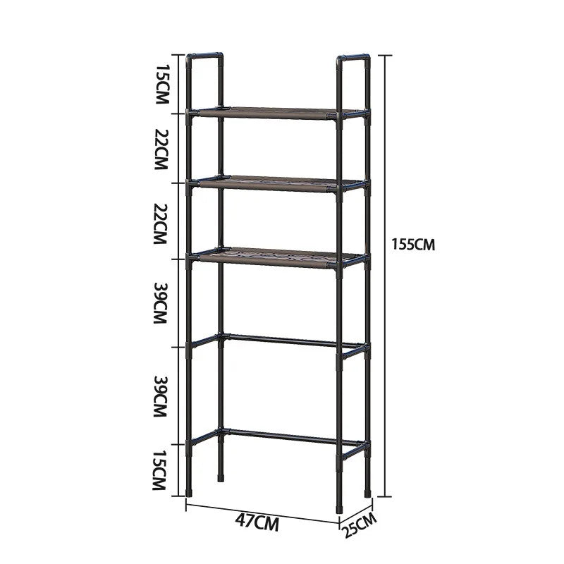 Over the Toilet Multi Tier Storage Rack to Maximize Bathroom Space Without Drilling