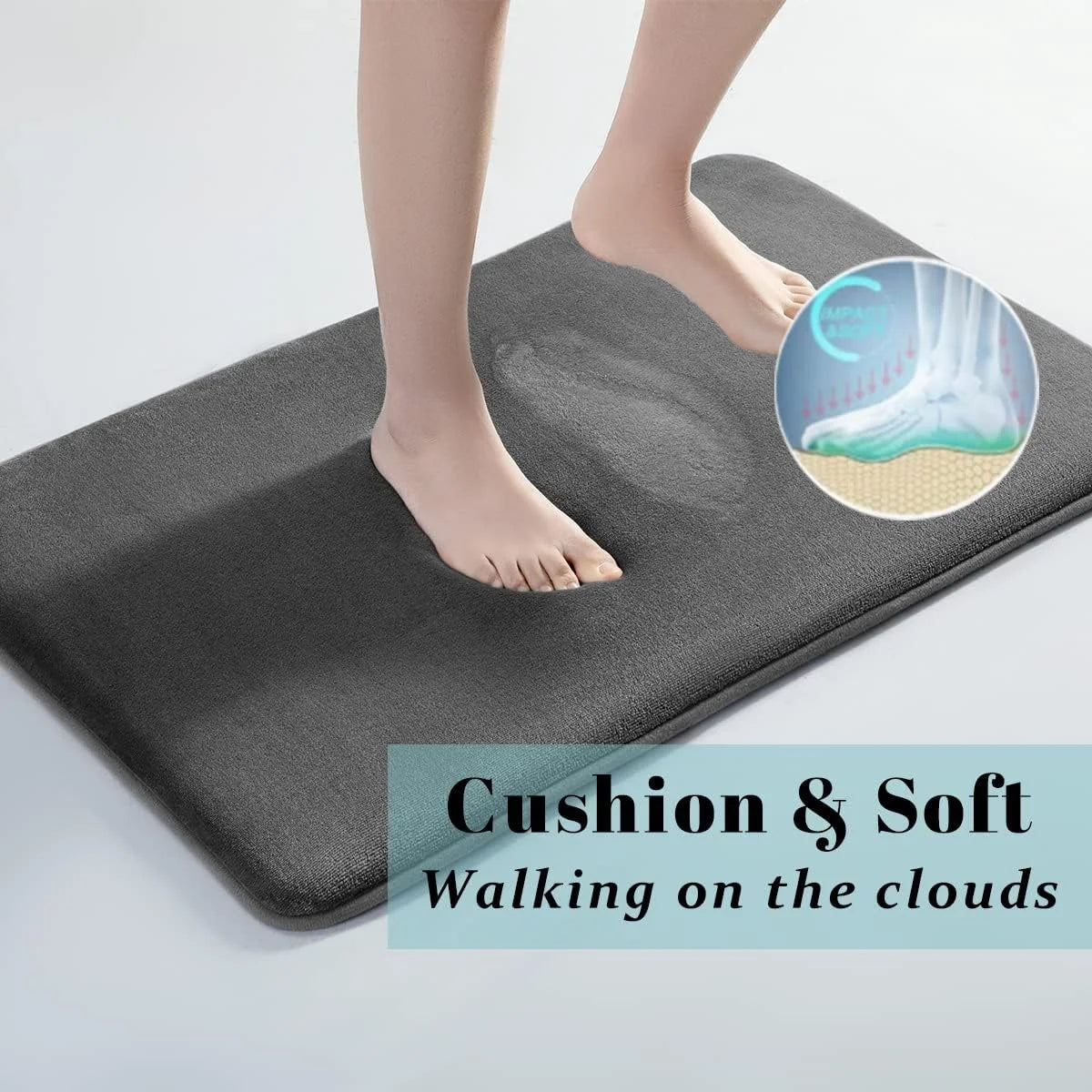 Coral Velvet Anti Slip Bath Mat for Ultra Absorbent Comfort in the Bathroom and Entryway
