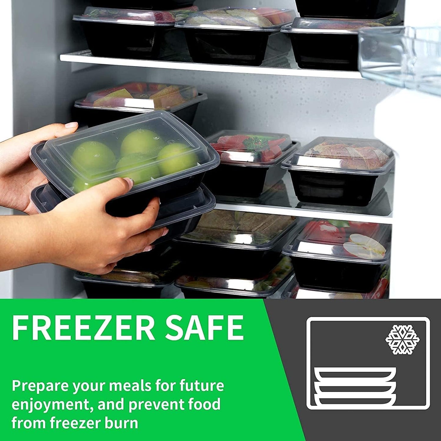 Meal Prep Containers [38OZ] Plastic Food Storage Containers with Lids,10-Pack Reusable to Go Containers, Disposable Food Prep Container, Bpa-Free, Stackable, Microwave/Dishwasher/Freezer Safe