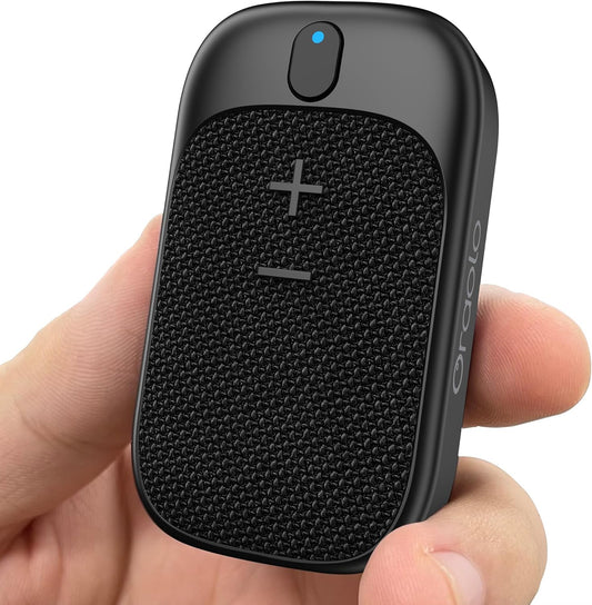 Wearable Bluetooth Speaker, Clip-On Wireless Portable Speaker Built-In Mics for Hands-Free Music and Calls, Waterproof Outdoor Mini Speakers for Working, Hiking, Running, 18H Playtime, 1 Pack