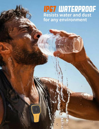 Wearable Bluetooth Speaker, Clip-On Mini Speaker, Wireless Portable Speaker with Built-In Mic, Hands-Free Calls, Gadget Gifts for Construction Workers, Cyclists, Electrician, 5.0W