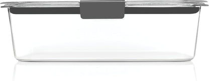 Rubbermaid Brilliance Large Food Storage Container, 9.6 Cup, Bpa-Free, Leak-Proof, Clear
