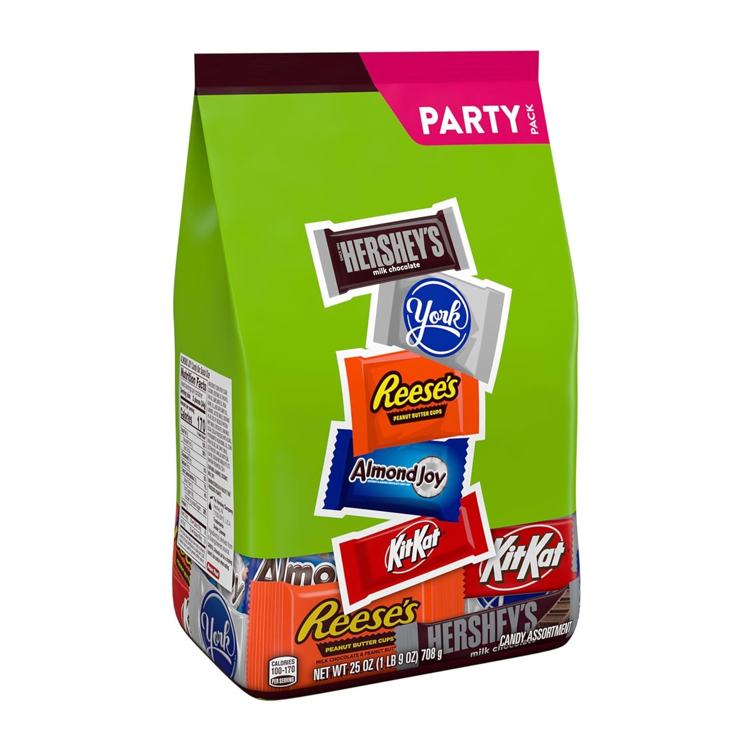 Hershey Assorted Chocolate Flavored Candy Party Pack, 25 Oz