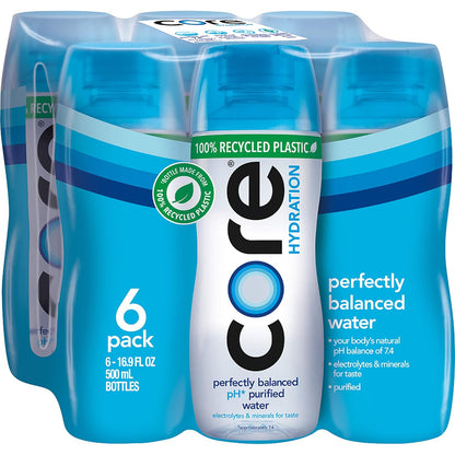 Hydration Nutrient Enhanced Water, 16.9 Fluid Ounce (.5 Liter) Water Bottles, 6 Pack