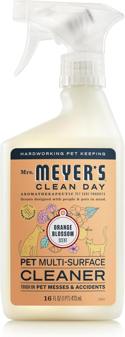 Mrs. MEYER'S CLEAN DAY Pet Multi-Surface Cleaner, Orange Blossom Scent, 16Oz