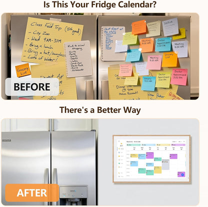 Digital Calendar, 15.6 Inch Wall Planner Electronic Calendar & Chore Chart, Smart Touchscreen Interactive Display for Family Schedules, Great for Organizing Your Routines, Wall & Desk Mountable