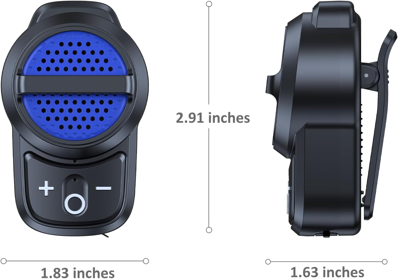 Wearable Bluetooth Speaker Clip On, Wireless Portable Speaker Built-In Mic, IPX6 Waterproof for Running,Hiking,Biking, 10H Battery Life