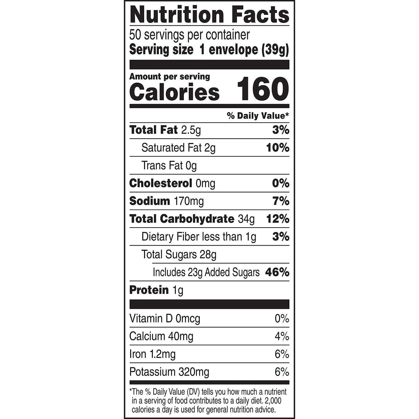 Milk Chocolate Flavor Hot Cocoa Mix, 1.38 Oz. 50-Count