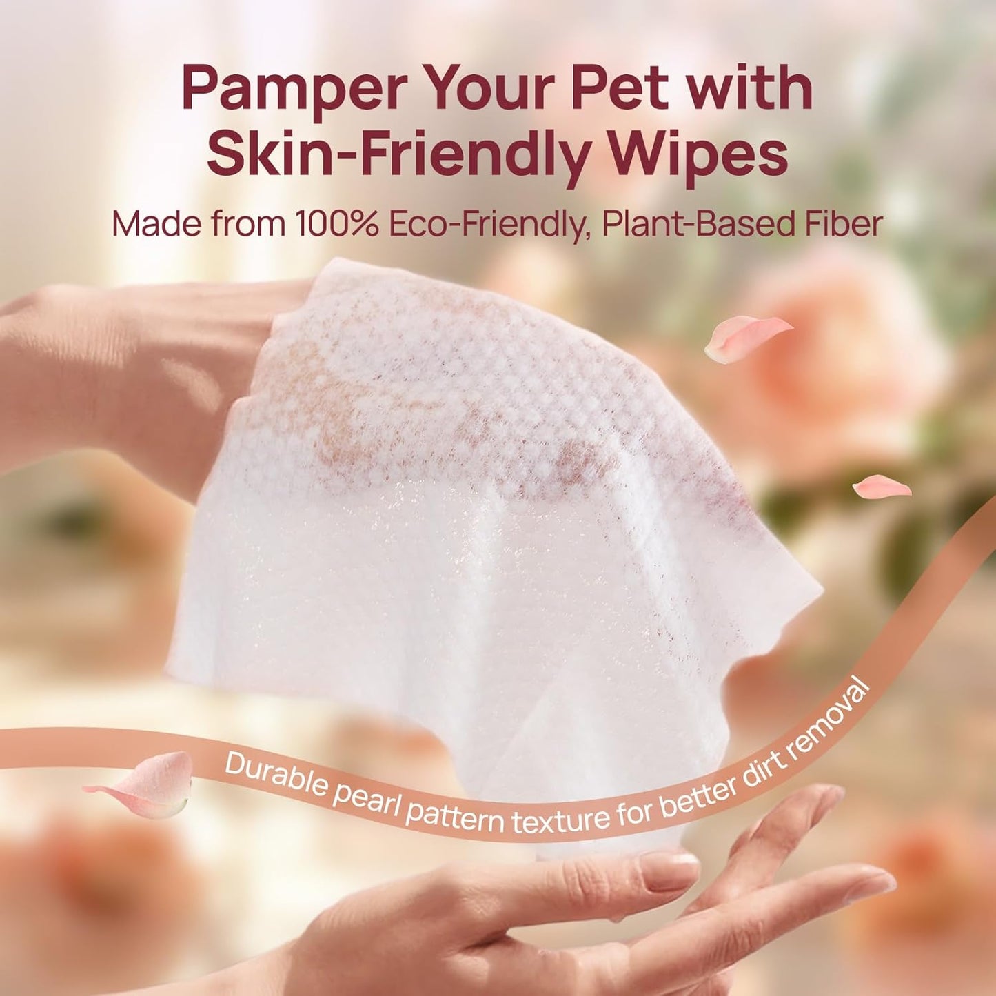 Wipes for Dogs and Cats, Vet-Recommended Hypoallergenic Dog Wipes for Paws, Butt and Fur, Dog Cleaning Wipes & Dog Bath Wipes, Deodorizing Grooming Wipes for Dogs, Cats, Horse, 100 Count | Pet Wipes for Paws & Butt, Dog Bath Wipes, Deodorizing Cleaning Wipes, Cat Grooming Wipes, Puppy & Kitten Friendly