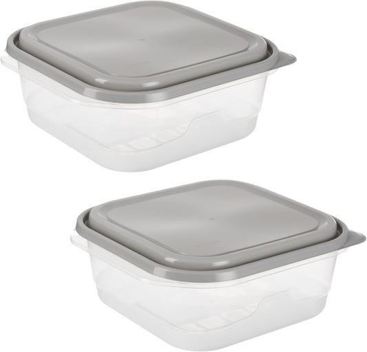 Everyware Extra Large Square Food Storage Container, 2 Pack, BPA Free