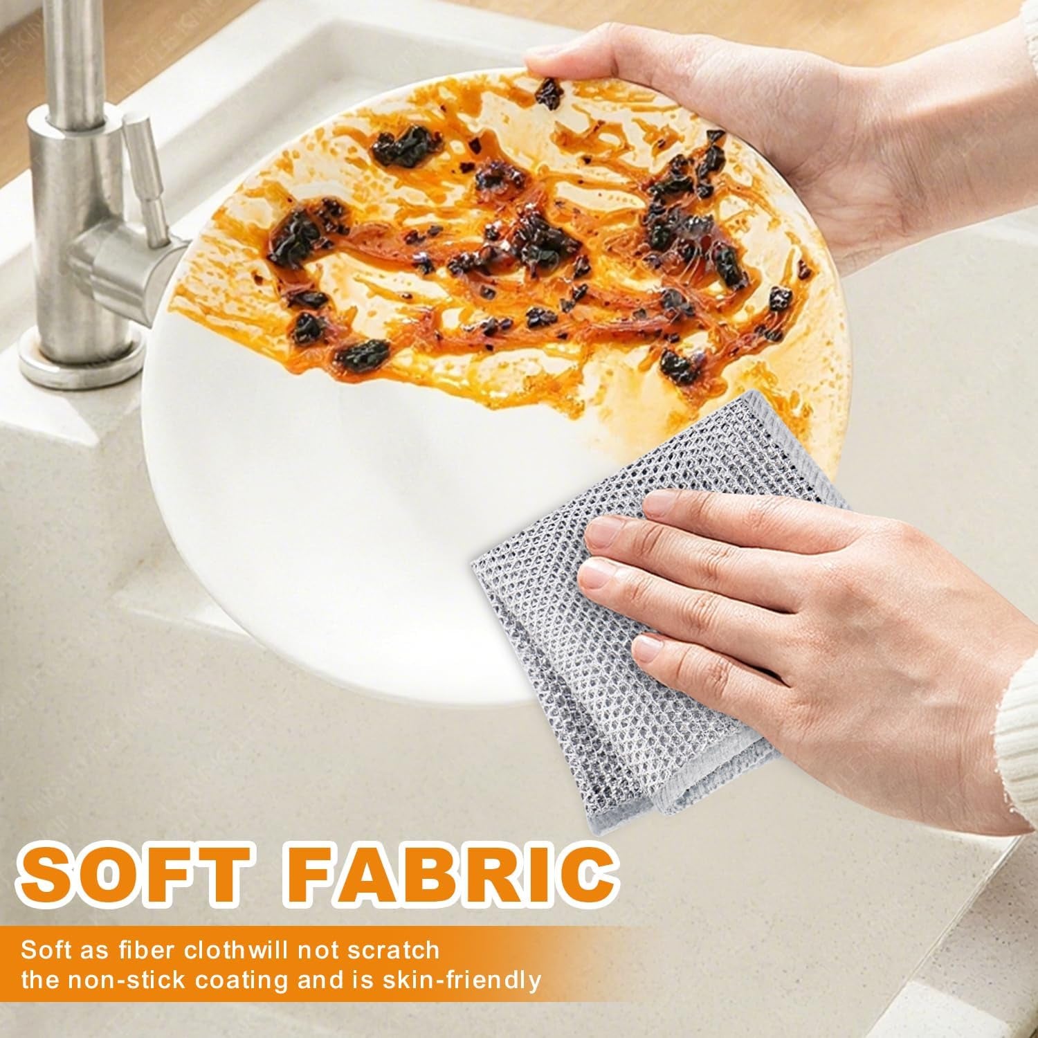 20 Pcs New Upgrade 3-Layer Metal Dish Cloth, No Scratches Wire Cleaning Cloth , Reusable Multipurpose Wire Dishwashing Rag for Kitchen Cleaning Cloths,Sinks,Dishes,Stove Top, Dimensions, 7.87“ X 7.87”