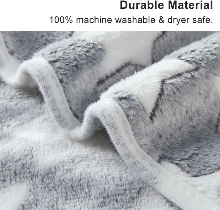 1 Pack 3 Blankets Super Soft Fluffy Premium Fleece Pet Blanket Flannel Paw Printed Throw for Dog Puppy Cat (Small 23X16'', Brown, Pink, White)