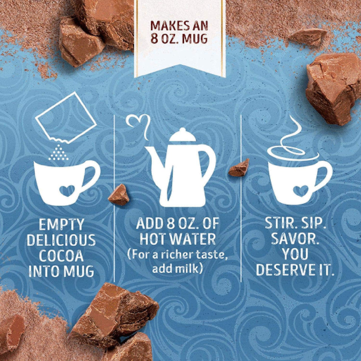 Milk Chocolate Flavor Hot Cocoa Mix, 1.38 Oz. 50-Count