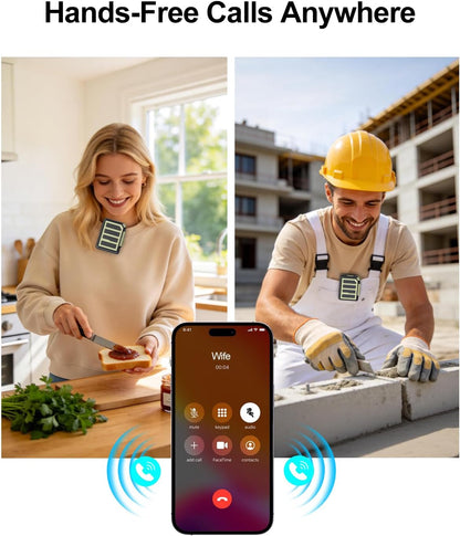 Wearable Bluetooth Speaker Mini Clip on Wireless Speaker, IPX5 Waterproof, 25H Playtime, Built in Mic for Hands Free Calls & Music, Ultra Portable Small Bluetooth Speakers for Outdoor & Jobsite Use