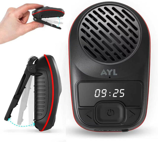 Wearable Portable Bluetooth Speakers, Wireless Portable Speaker with Clip, Waterproof Clip-On (Non-Magnetic), Built-In Mic for Hands-Free Music/Calls for Work & Outdoors, 10-Hour Playtime