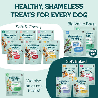 Blueberry & Mint Dental Chews for Dogs, 8 Chews - Natural Dog Teeth Cleaning Treats with Fresh Breath Benefits | Grain-Free Dental Sticks for Small, Medium & Large Dogs