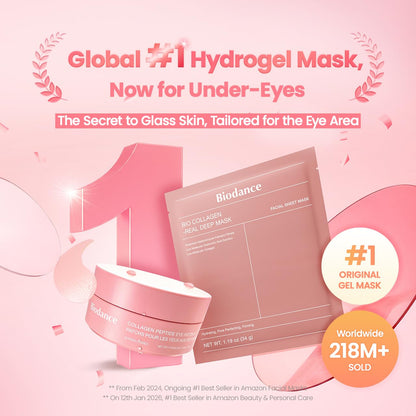Collagen Peptide Eye Patches, anti Wrinkle & Smile Line Patches for Face, under Eye Mask for Fine Lines & Eye Bags, Travel Essentials & Self Care Gifts for Women, Korean Skin Care (60 Count)