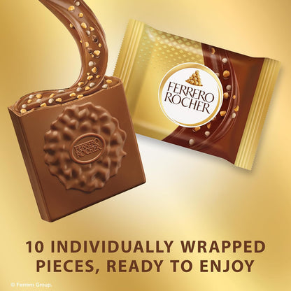 Premium Milk Hazelnut Chocolate Squares, Individually Wrapped Chocolates, Great for Sharing or Gifting, 3.7 Oz