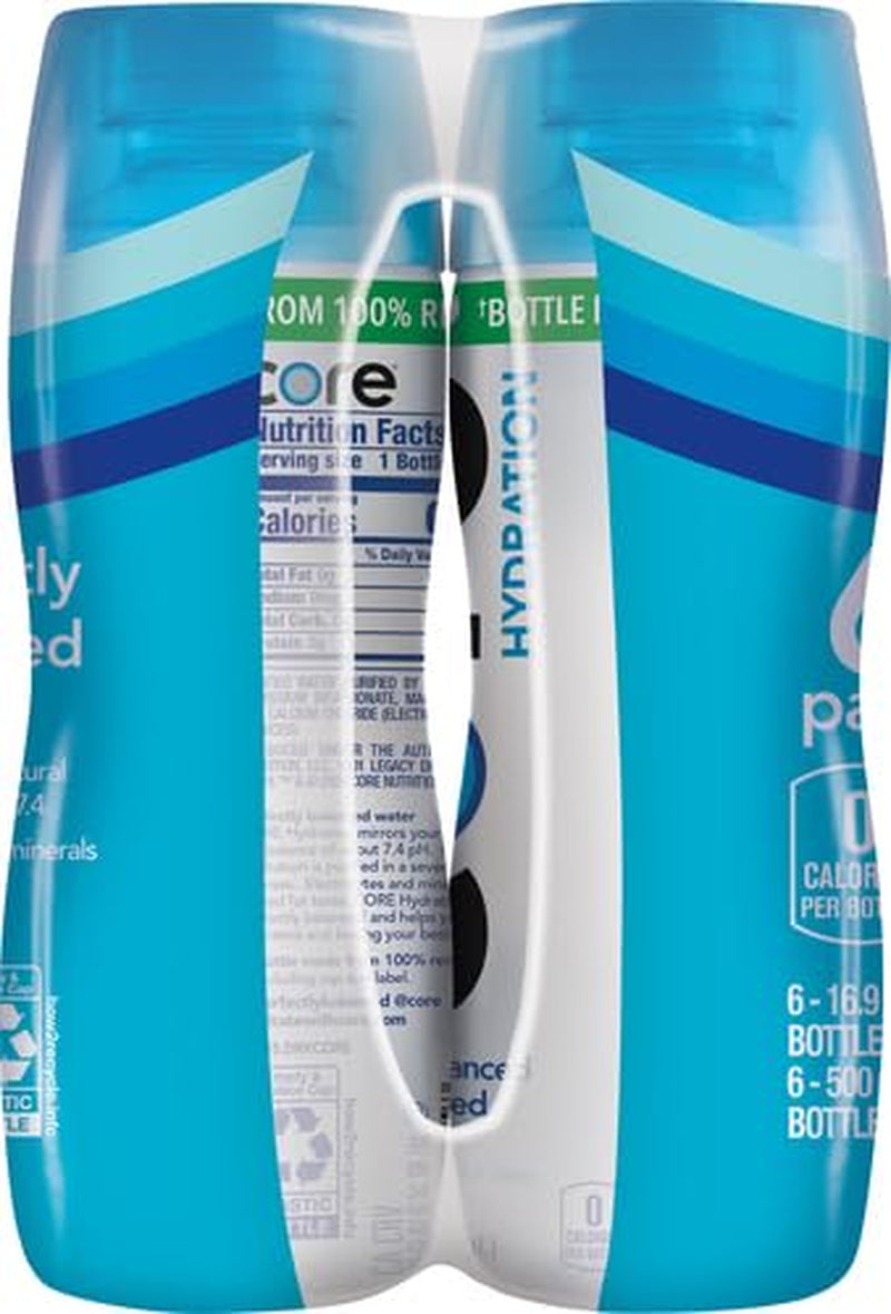 Hydration Nutrient Enhanced Water, 16.9 Fluid Ounce (.5 Liter) Water Bottles, 6 Pack