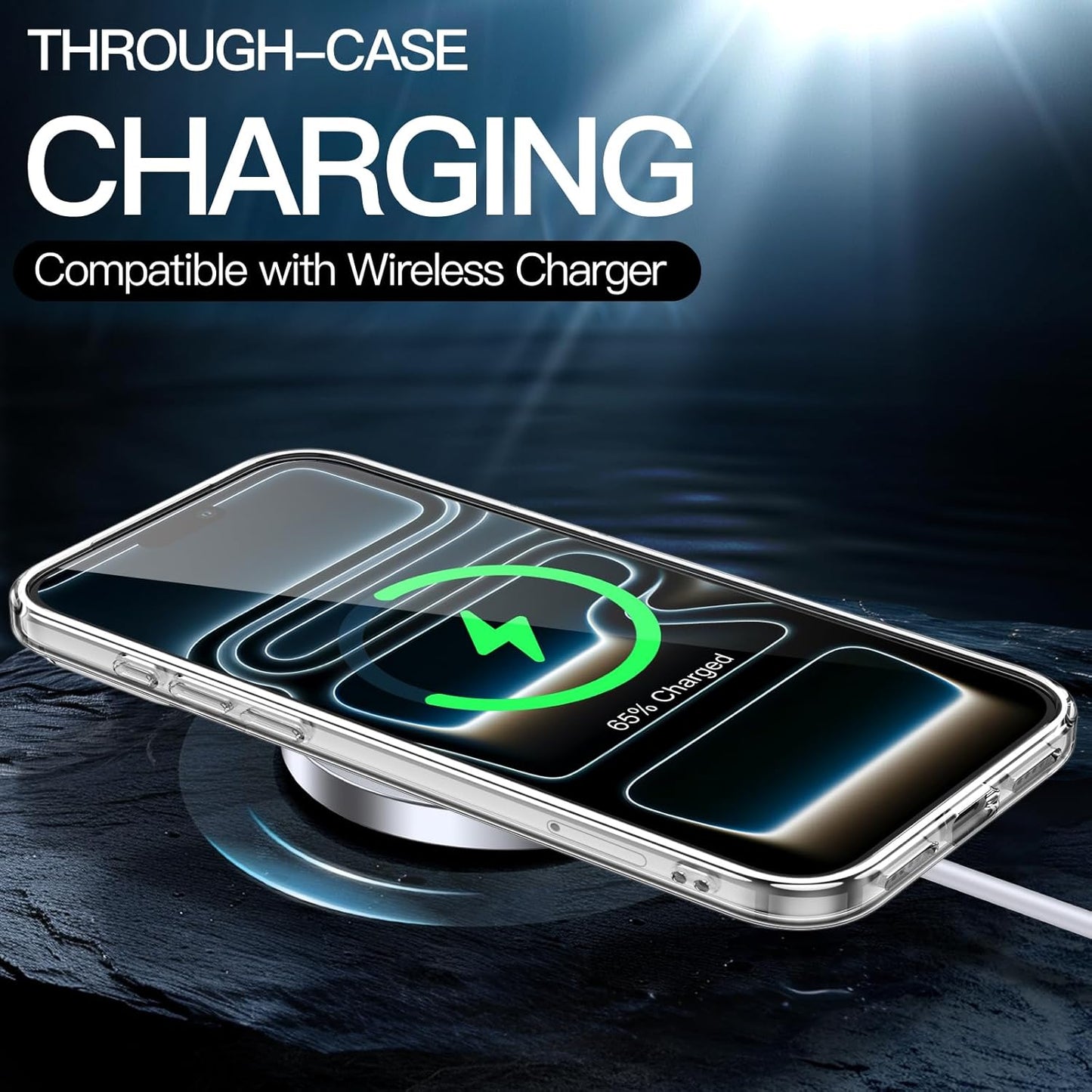 Case for Iphone 17 Pro Max 6.9-Inch, Non-Yellowing Shockproof Phone Bumper Cover, Anti-Scratch Clear Back (Clear)