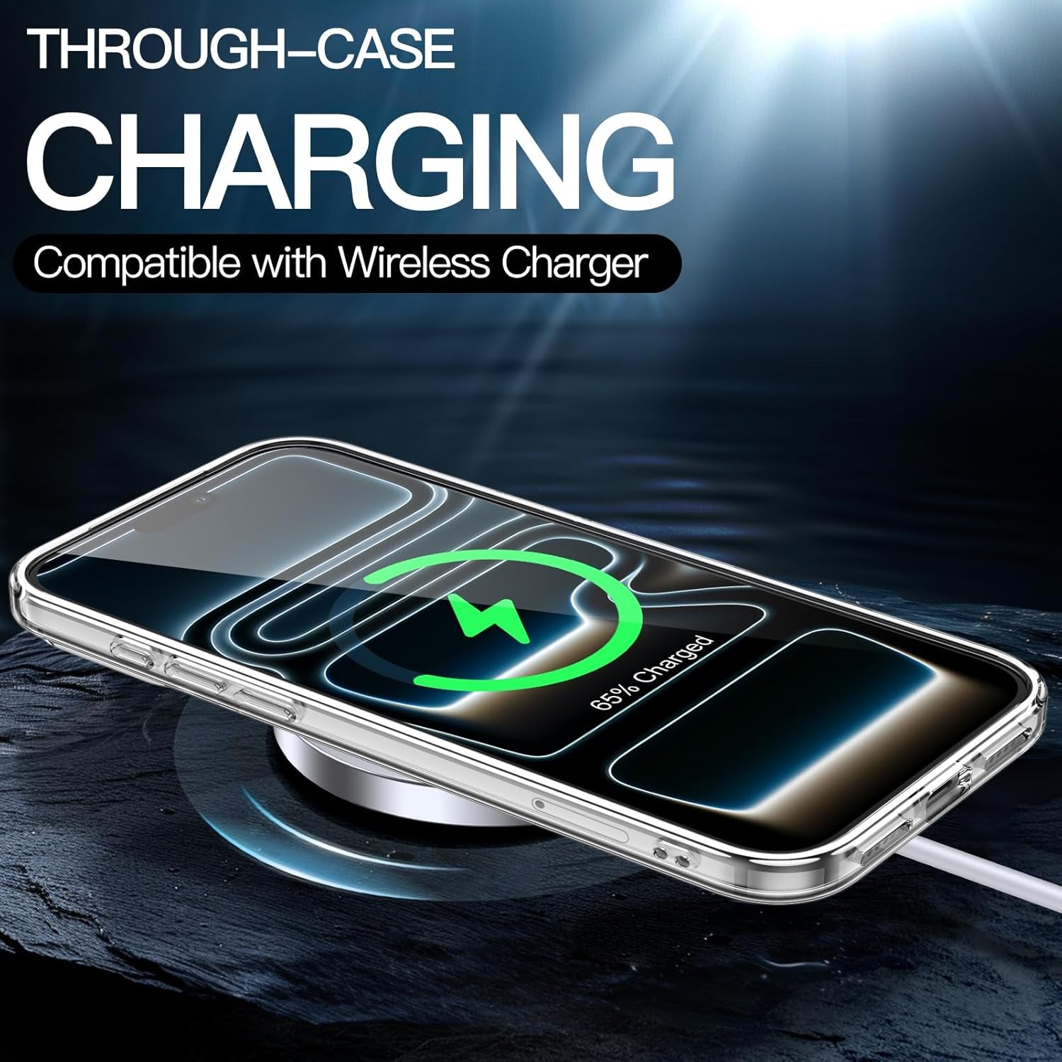 Case for Iphone 17 Pro Max 6.9-Inch, Non-Yellowing Shockproof Phone Bumper Cover, Anti-Scratch Clear Back (Clear)