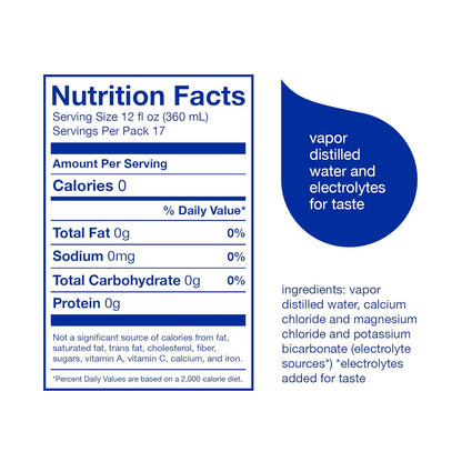 Smartwater Vapor Distilled Premium Water Bottles, 1L, 6 Pack