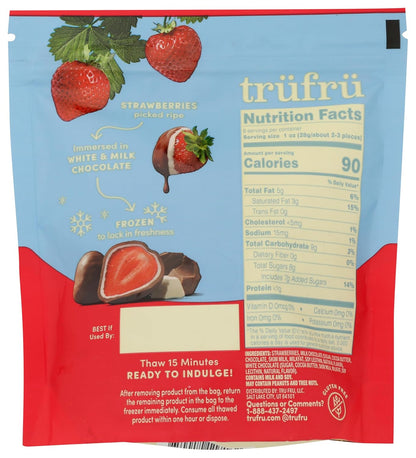 , Frozen Strawberries White and Milk Chocolate, 8 Ounce