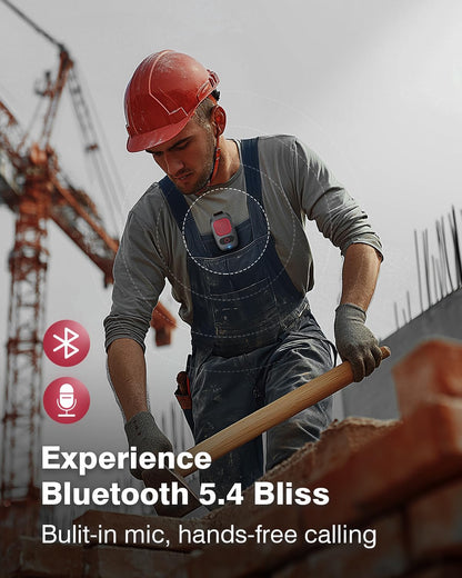 Wearable Bluetooth 5.4 Speaker with up to 30 Hours Battery Life, Clip-On Speaker, IPX6 Wateproof, Built-In Noise Cancelling Mic for Crystal Clear Calls Premium Audio