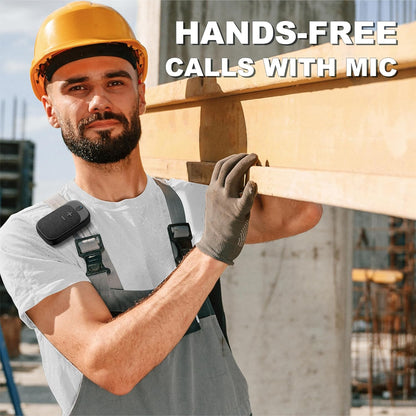 Wearable Bluetooth Speaker, Clip-On Wireless Portable Speaker Built-In Mics for Hands-Free Music and Calls, Waterproof Outdoor Mini Speakers for Working, Hiking, Running, 18H Playtime, 1 Pack