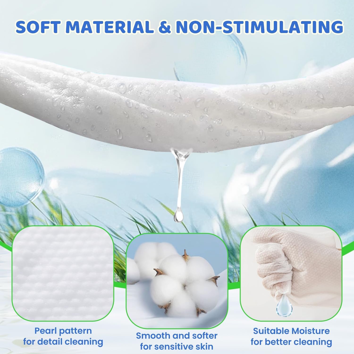 48 Pcs Pet Glove Wipes for Dogs and Cats, Cleaning & Deodorizing Bathing Grooming Wipes,Unscented Thick Nourish Fur Glove Wipes for Pet Dry Cleaning,Daily Care and Travel