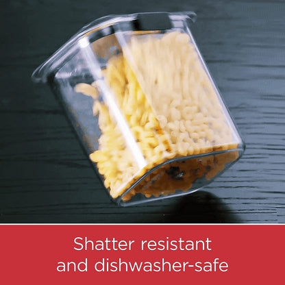 Rubbermaid Brilliance 16-Cup Airtight Food Storage Container with Lid Clear/Grey - Optimal for Pantry Organization Flour Sugar and Food Storage