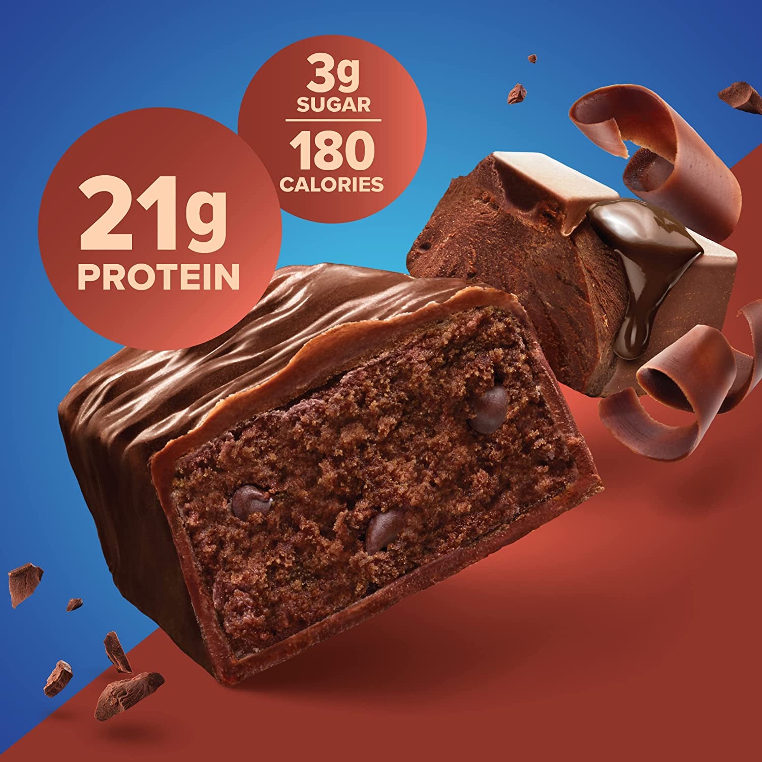 Pure Protein Chocolate Deluxe Protein Bars – 21G Protein, 3G Sugar, 190 Calories (12 Count) Low Sugar* High Protein Snack - Gluten Free - Perfect for a Healthy Snack