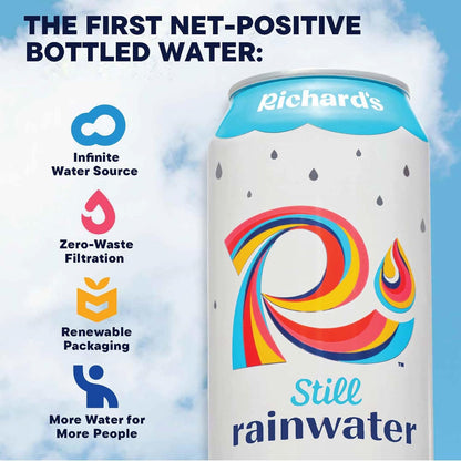 Still Canned Water, 100% Rain, Naturally Purified Drinking Water (16 Fl Oz Aluminum Can, Single)