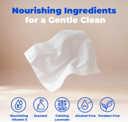 8" X 9" Large Dog Wipes - Cleaning and Deodorizing for Paws and Coat - Gentle Formula with Lavender Vitamin E for Puppies and Cats - 100 Count