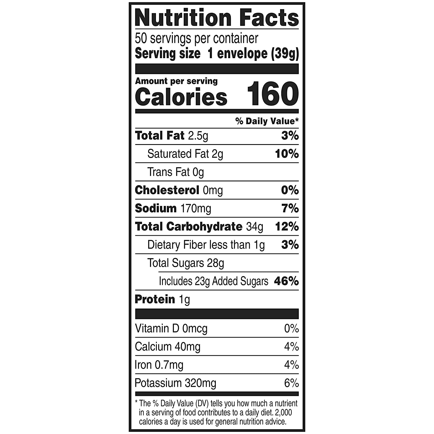 Milk Chocolate Flavor Hot Cocoa Mix, 1.38 Oz. 50-Count