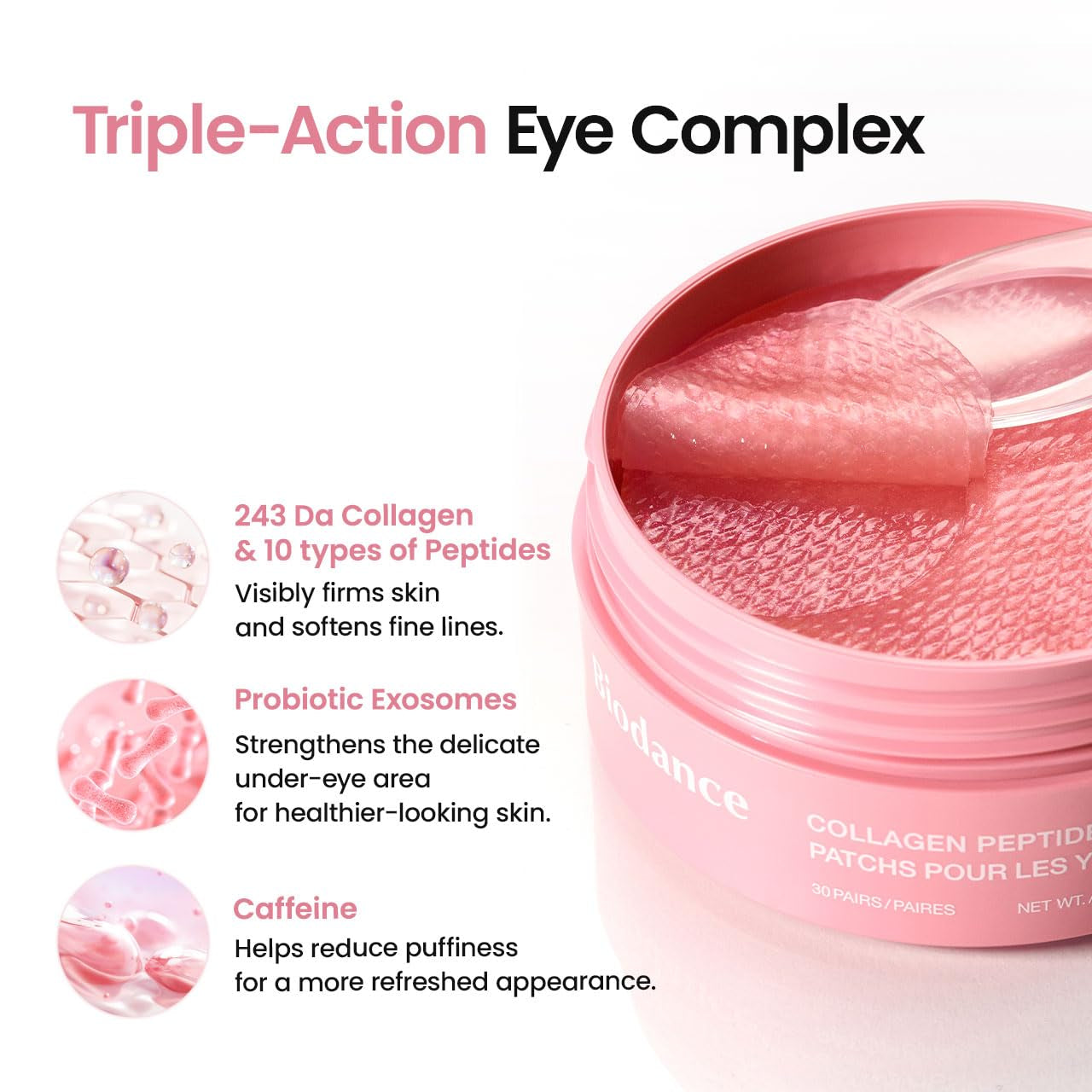 Collagen Peptide Eye Patches, anti Wrinkle & Smile Line Patches for Face, under Eye Mask for Fine Lines & Eye Bags, Travel Essentials & Self Care Gifts for Women, Korean Skin Care (60 Count)
