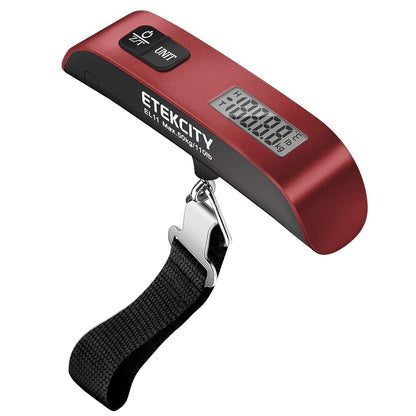 Luggage Scale, Digital Weight Scales for Travel Accessories Essentials Suitcases , Portable Handheld Scale with Temperature Sensor, Rubber Paint, 110 Pounds, Battery Included
